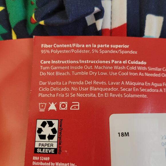 Holiday Time Baby Christmas One Piece Sleeper PJ's Size 18 months NWT - Picture 4 of 5